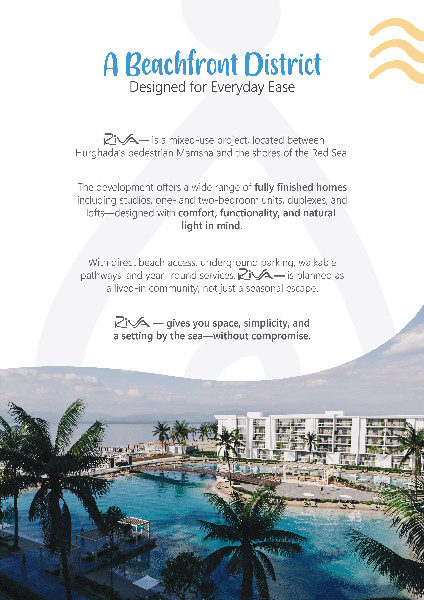  RIVA Hurghada  moderní beachfront projekt
