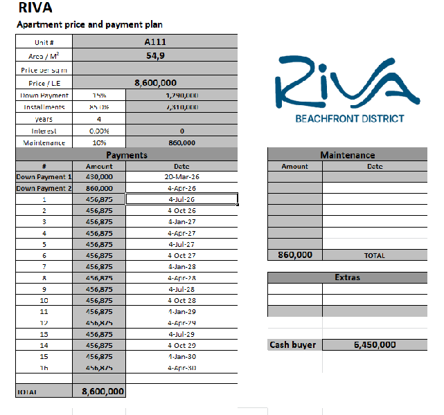  RIVA Hurghada  moderní beachfront projekt