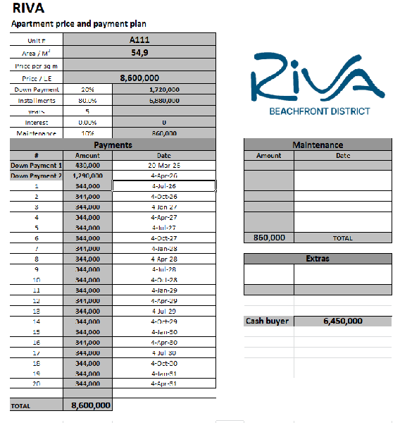  RIVA Hurghada  moderní beachfront projekt